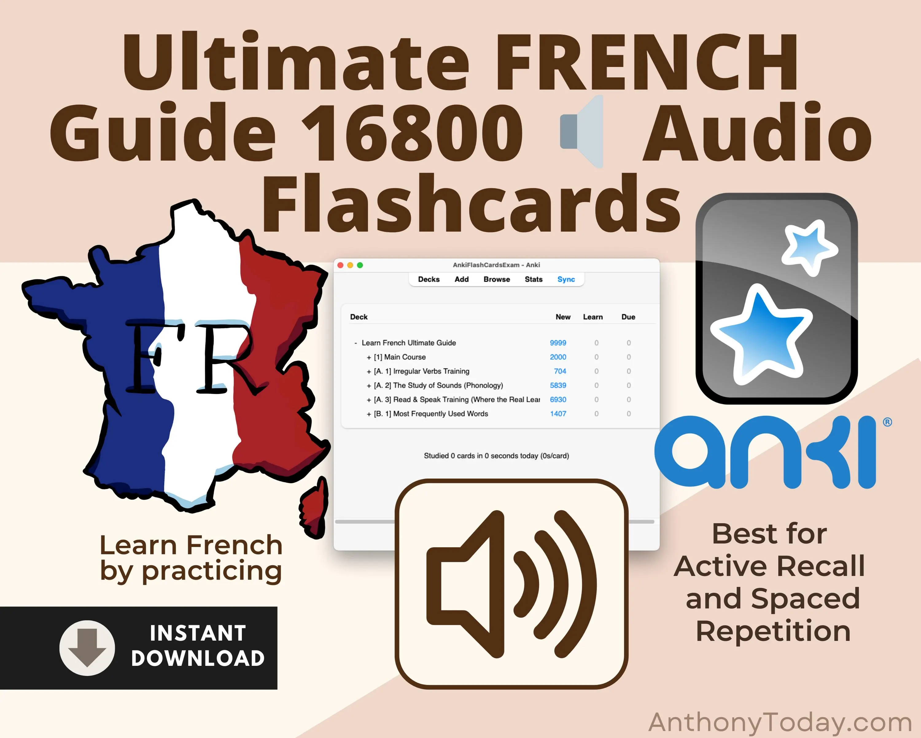 French Flashcards with Audio