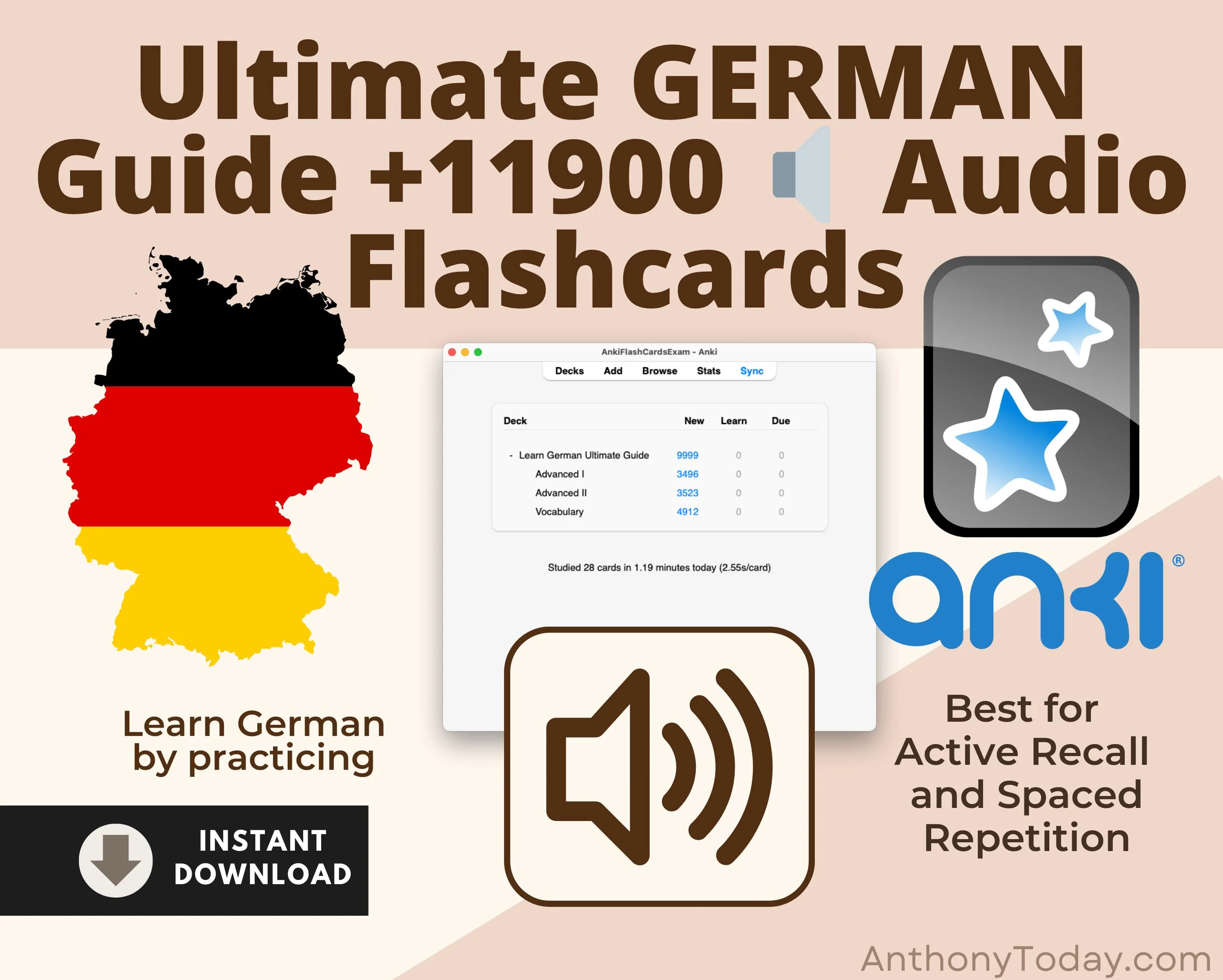 German Flashcards with Audio