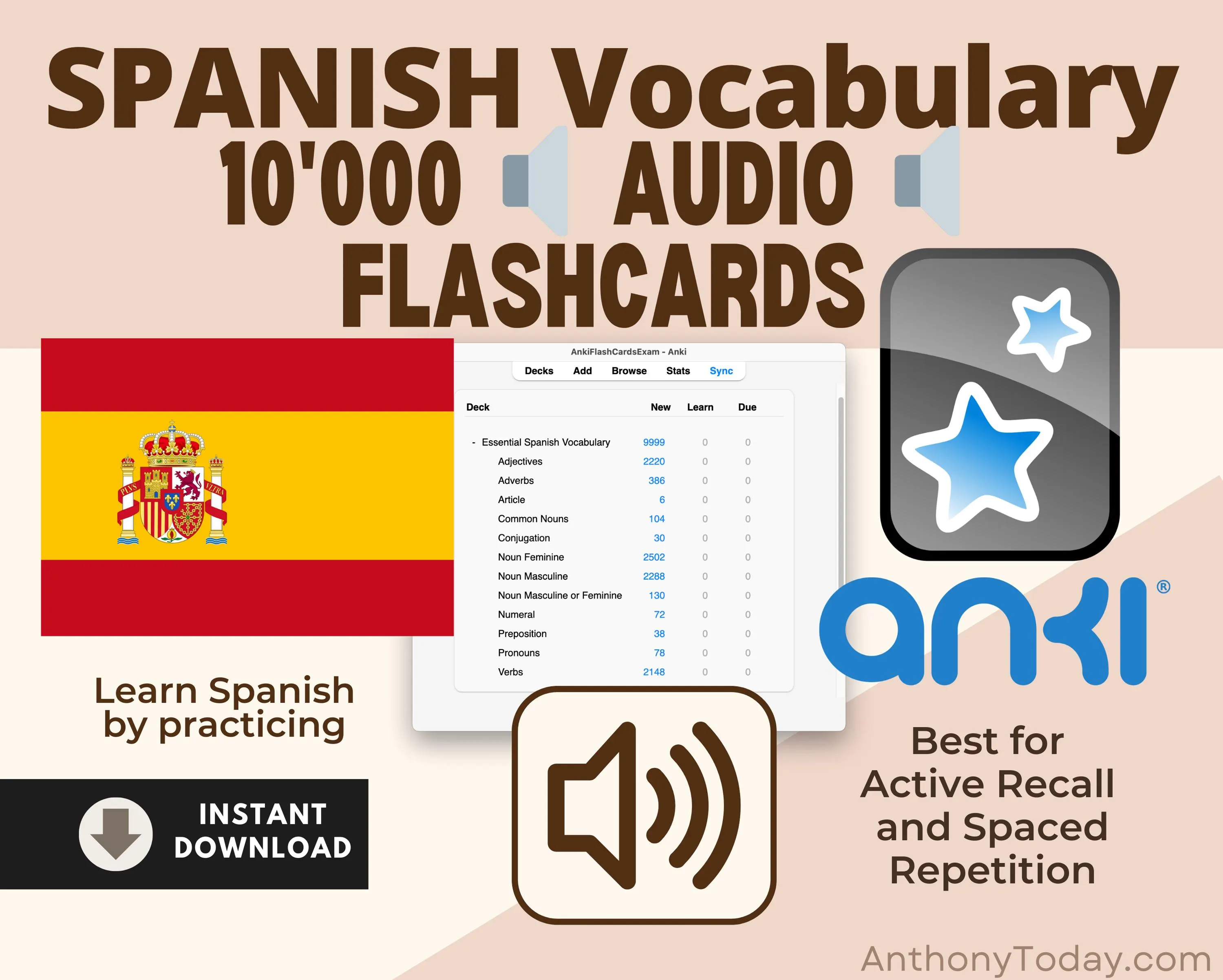 Spanish Flashcards with Audio