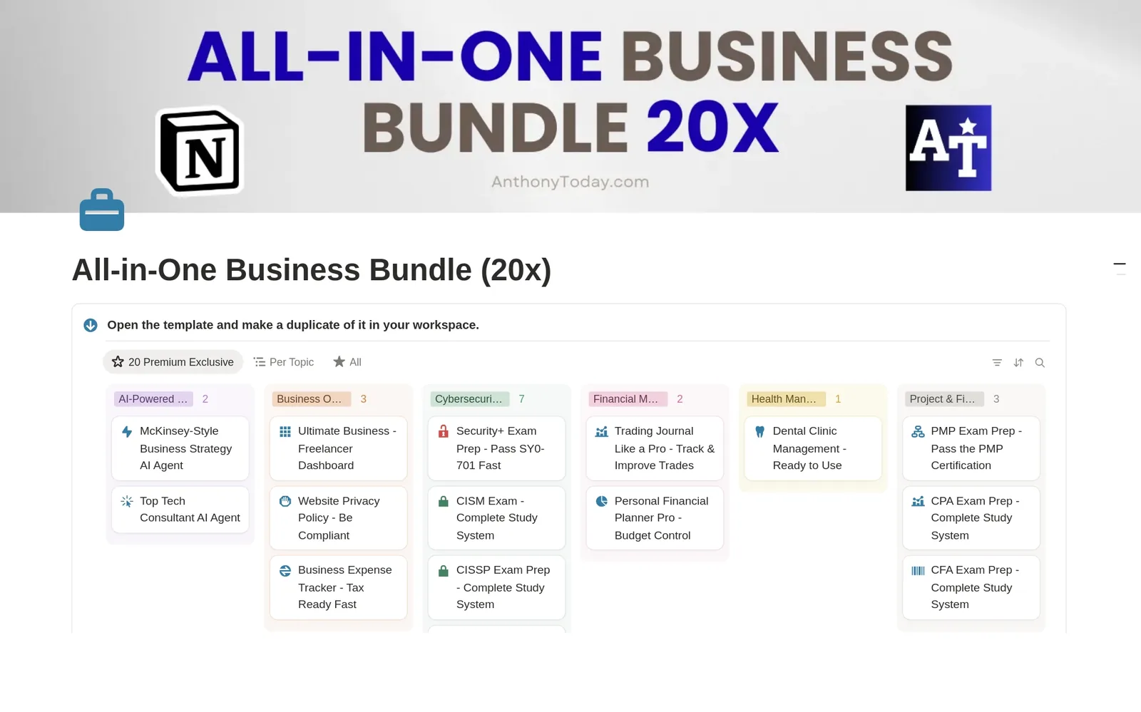 All-In-One Business Bundle (20x)