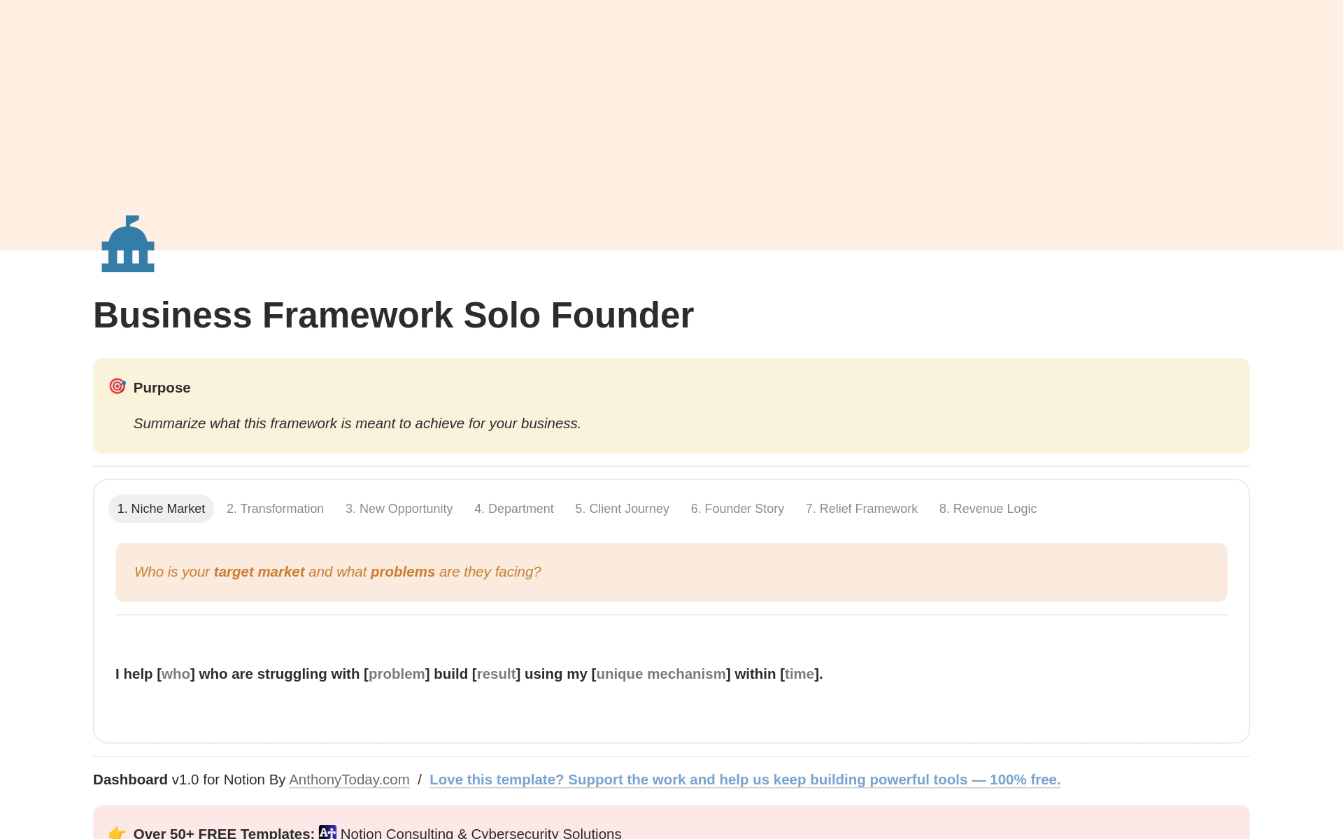 Business Framework for Solo Founders