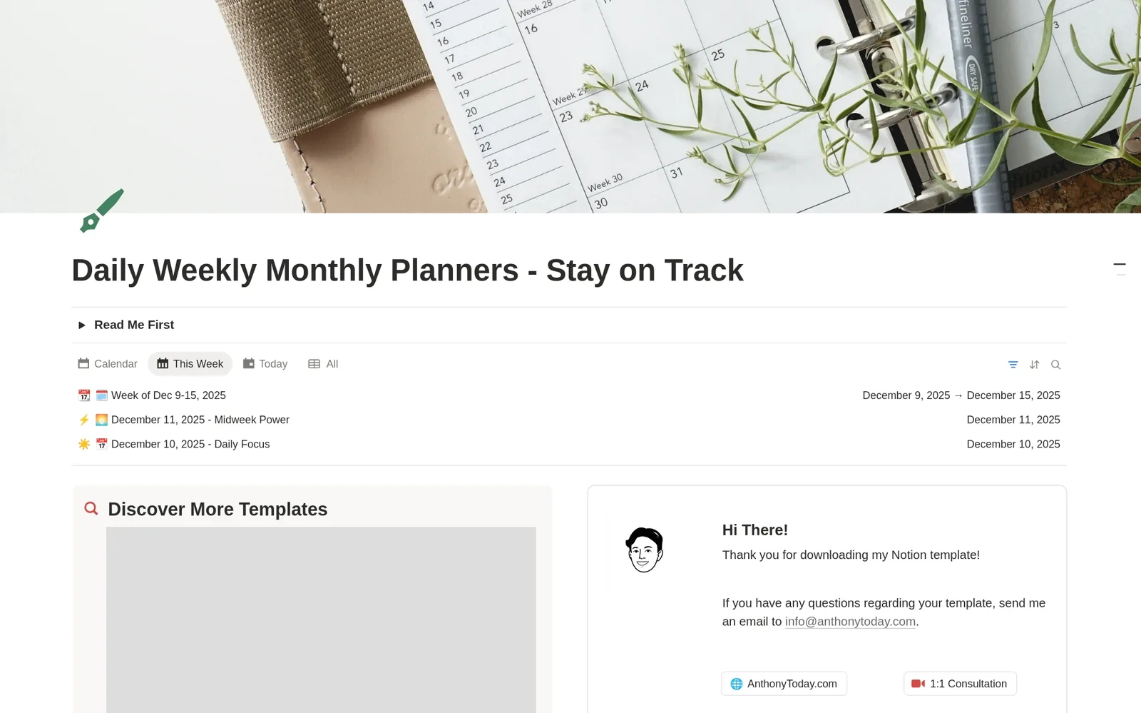 Daily Weekly Monthly Planners, Stay on Track