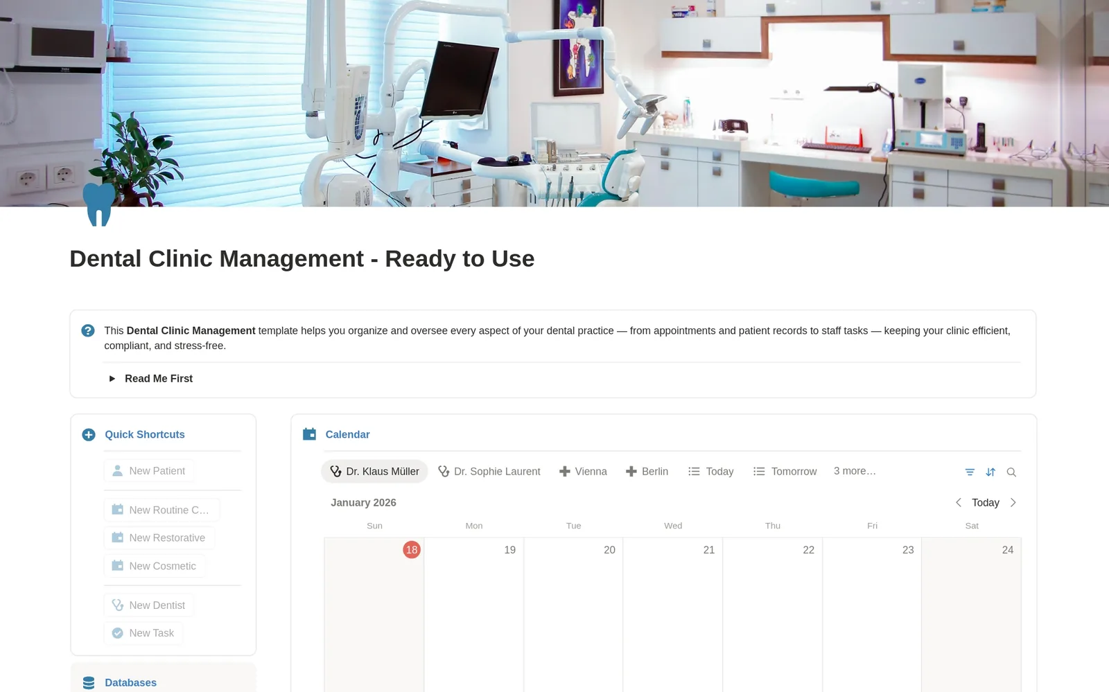 Dental Clinic Management, Ready to Use