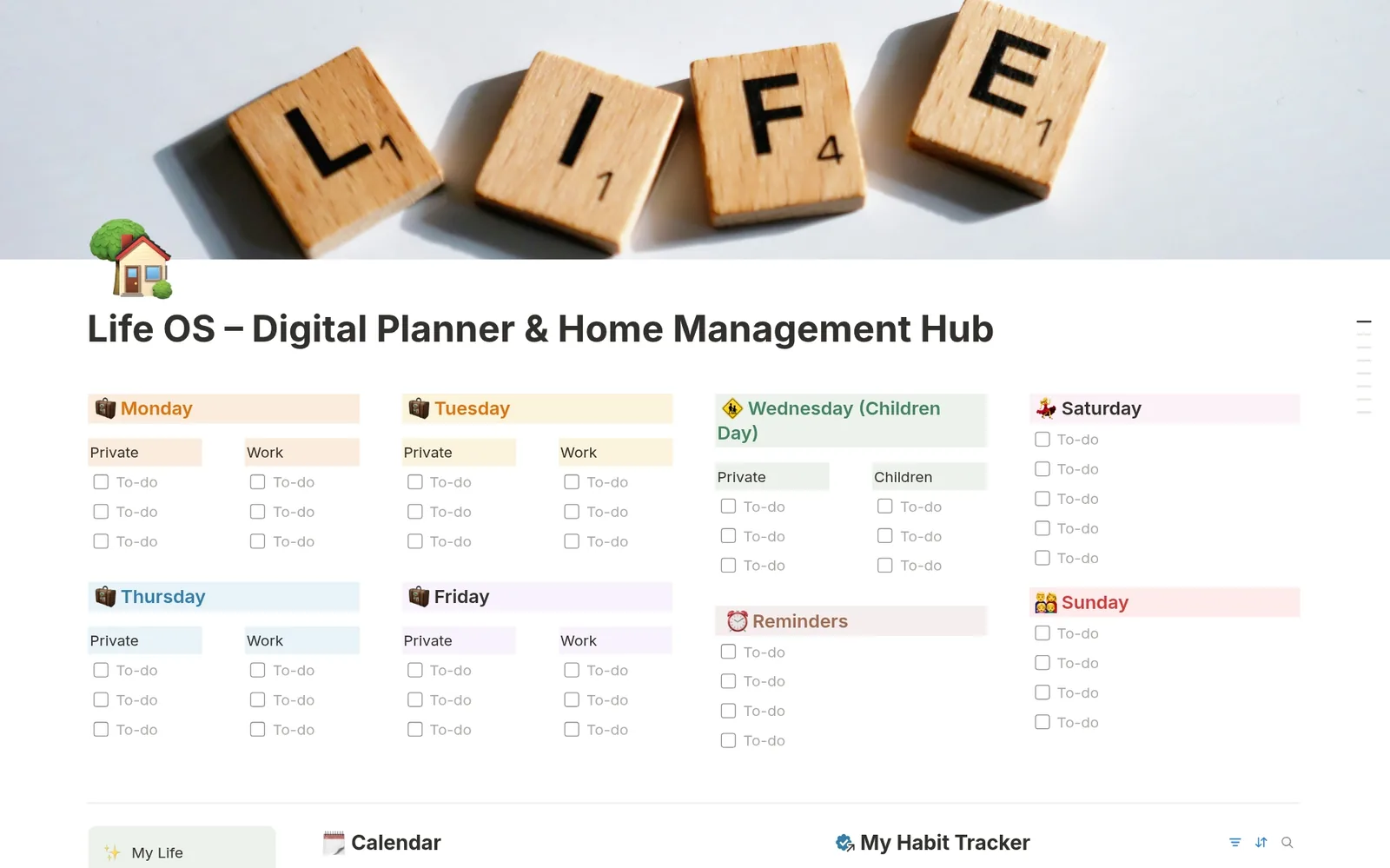 Life OS, Digital Planner and Home Hub