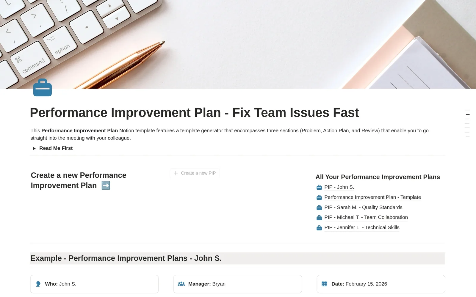 Performance Improvement Plan, Fix Team Issues