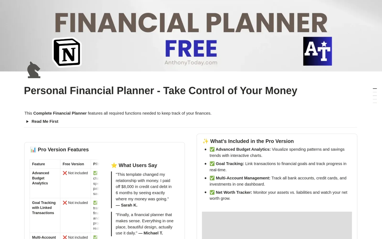 Personal Financial Planner, Master Your Budget